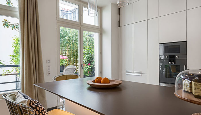 Cuisine dans un appartement parisien