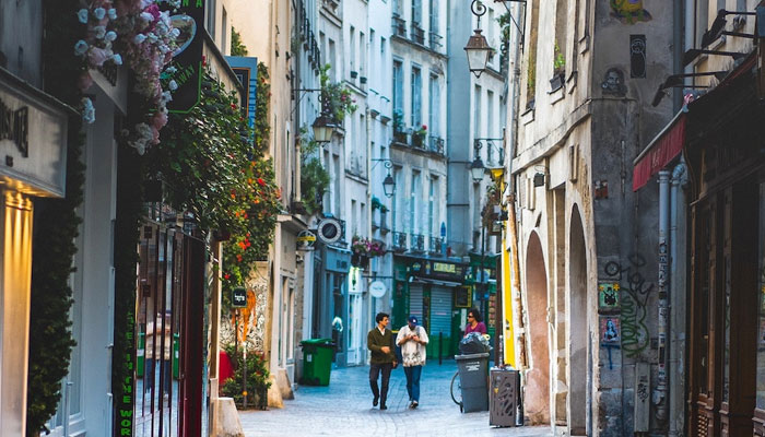 Rue dans le Marais à Paris